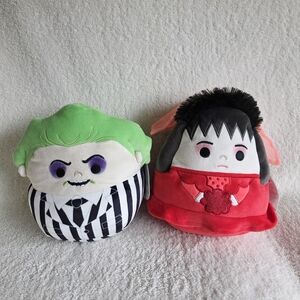 New Squishmallows 8" Beetlejuice & Bride Lydia Plush Set, kid's adult's toys